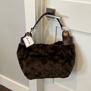 Glenda Gies- Vivian-NEW! Shoulder bag-Chocolate Faux Fur-Luscious-Retired